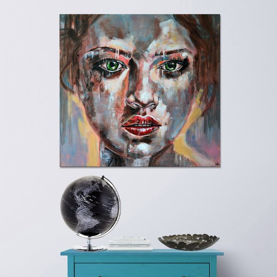 Shining - Modern abstract Portrait Gift idea