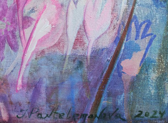 Crocus Milk, left part of the triptych