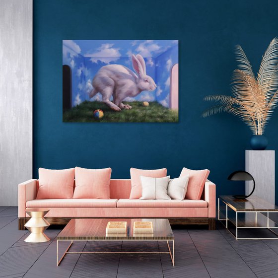 "On the edge of a blue dream"