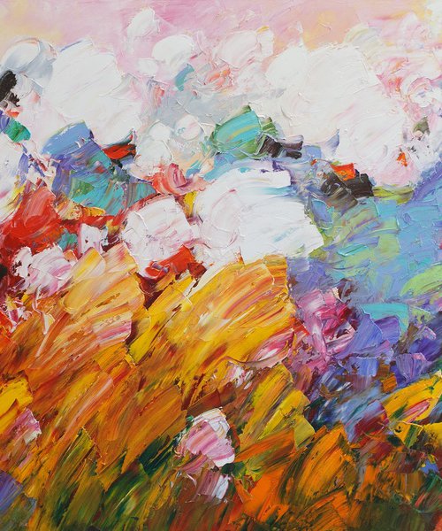 white flowers by Khattin Valery