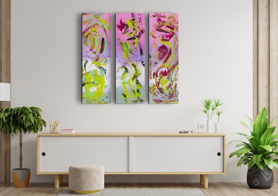 Diachrony, Triptych n° 3 Paintings