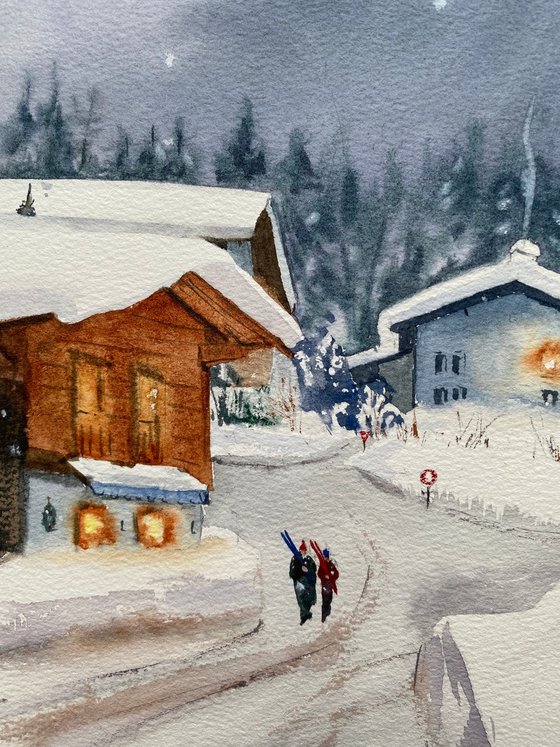 Snowfall in Tirol