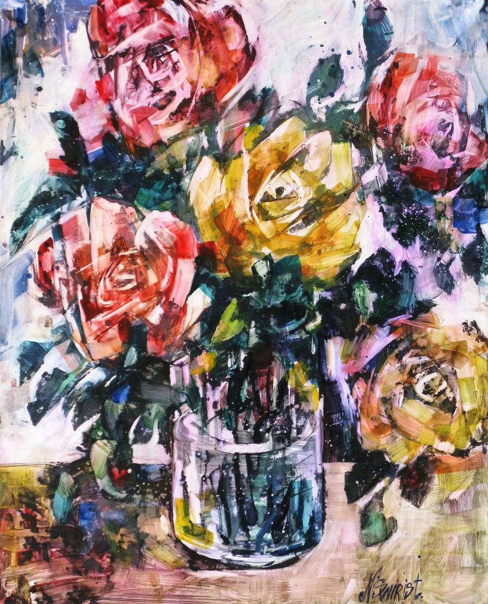 Bouquet of roses. by Nicola Ost * N.Swiristuhin