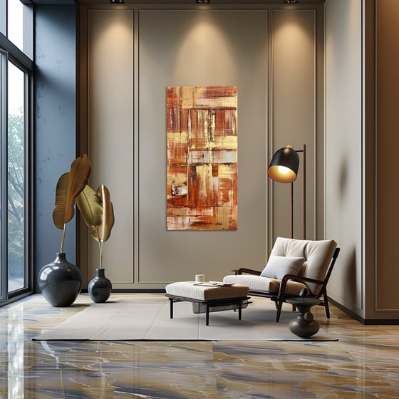 Field of Study Ochre 50x100x2 cm