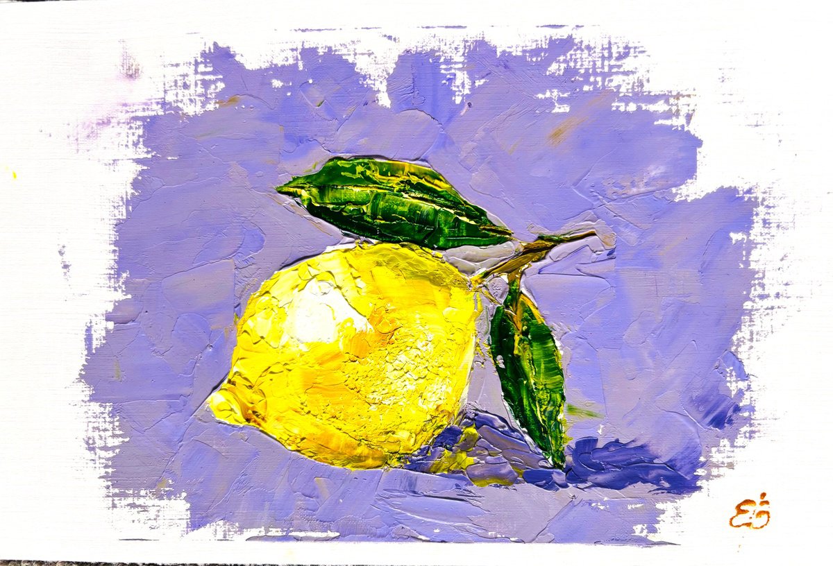 Expressive Botanical Drawing By Lena Smirnova, 9 X 6", When Life Gives You Lemons, Original Artwork