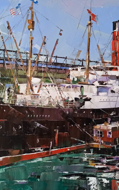 Ocean Liner "RMS CARPATHIA" Series "Ocean Liners & Fine Art" part #2 by Volodymyr Glukhomanyuk