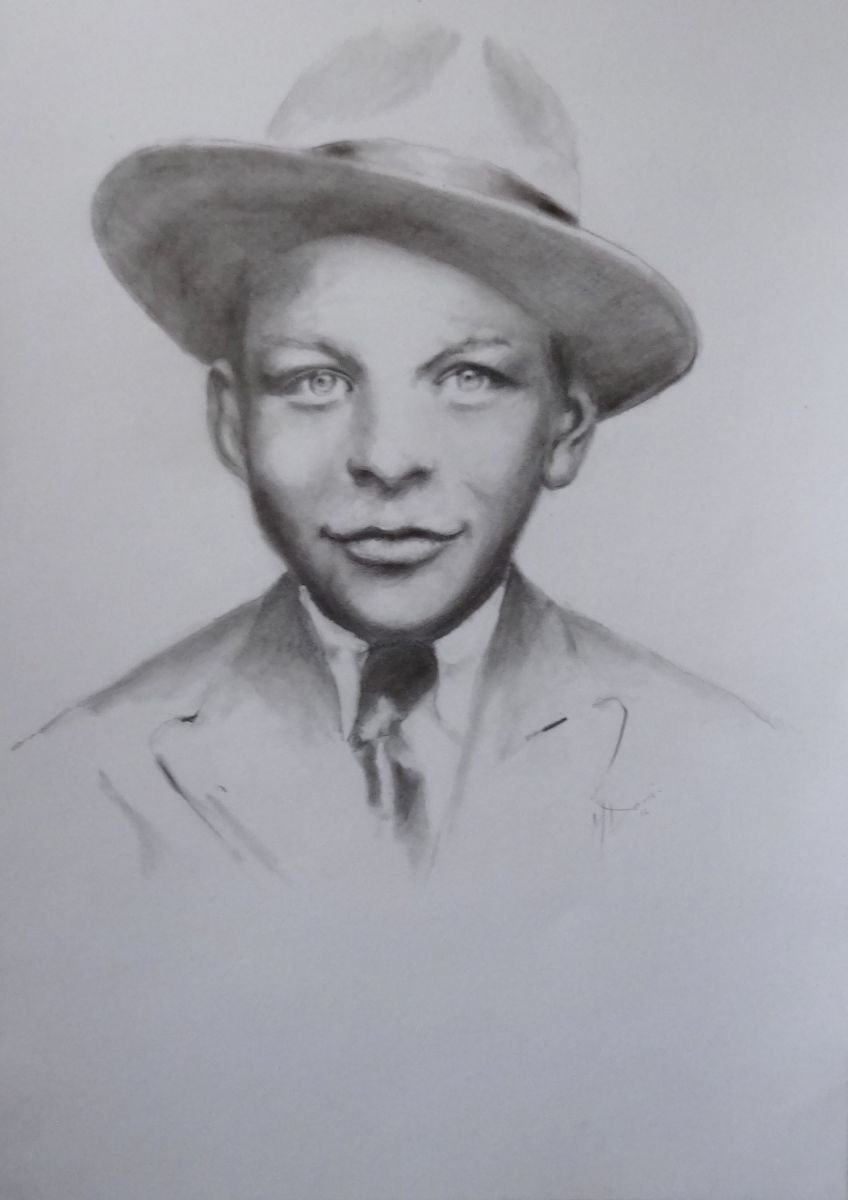 Frank Sinatra. Young Blue Eyes by Mel Davies Original Art