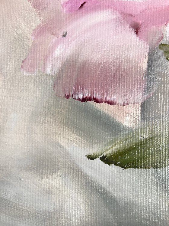 Pink flower in a frame