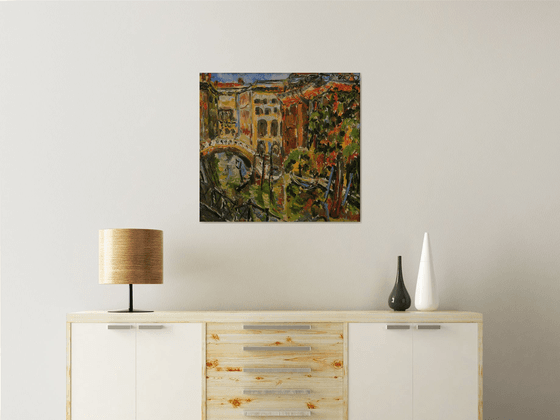 Autumn in Venice - Oil Painting - Original Plein Air Landscape - Cityscape - Home Decor - Medium Size 65x70