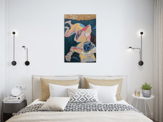 Nude lady relaxing