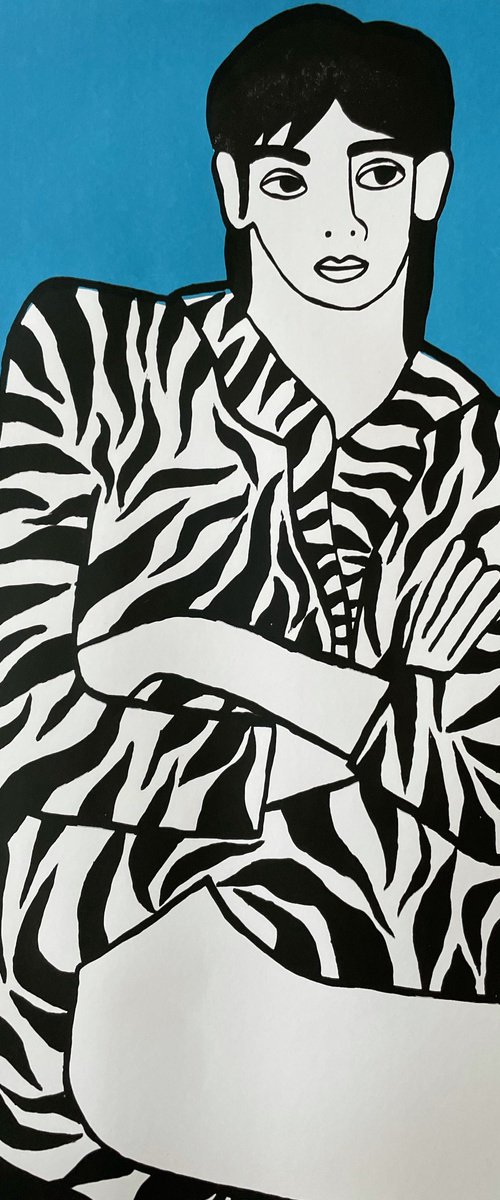 Zebra woman by Oksana Fedchyshyn