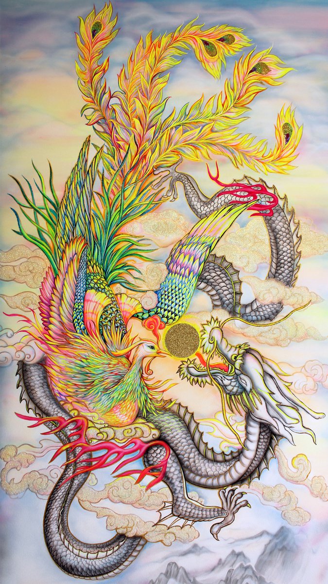 Dragon and Phoenix by Dmitry King