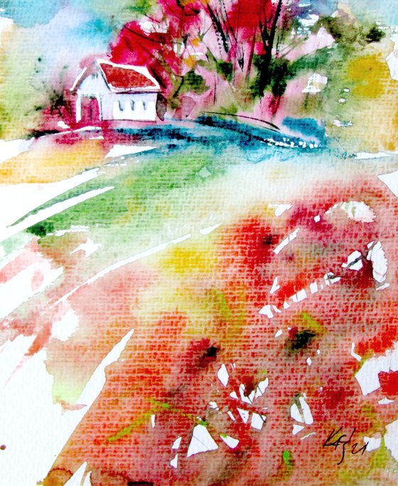 House alone at fall