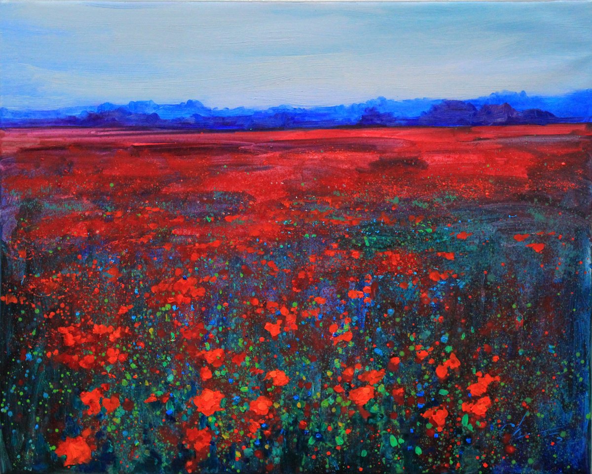 Field of flowers by Sergei Chernyakovsky