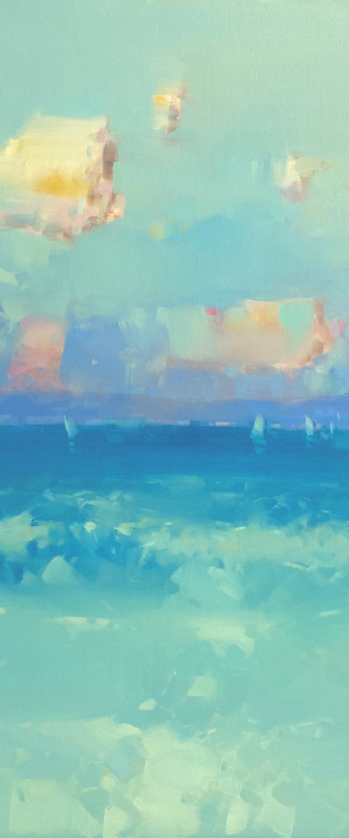 Pacific Coast, Original oil painting, Handmade artwork, One of a kind by Vahe Yeremyan