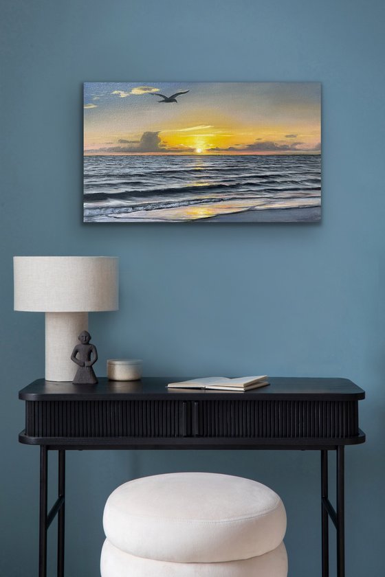 Ocean Sunset Wings of Freedom