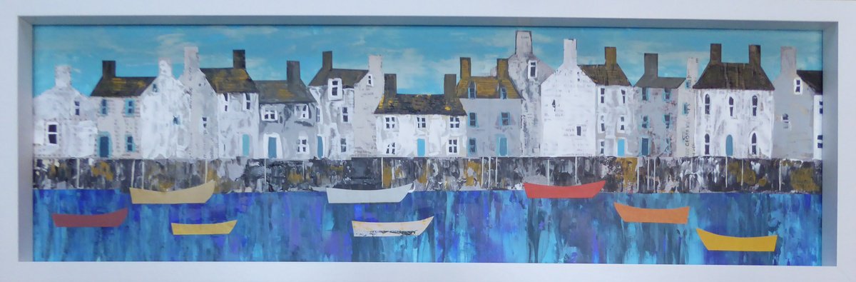 Painting , The Front Row By Elaine Allender, 29 X 9, Artwork For Sale On Artfinder