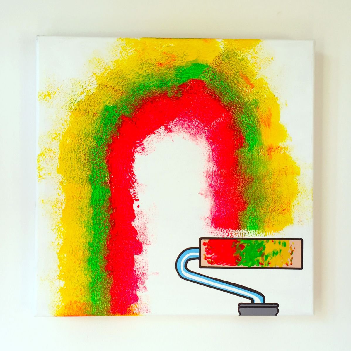 Paint Roller Pop Art Canvas by Ian Viggars
