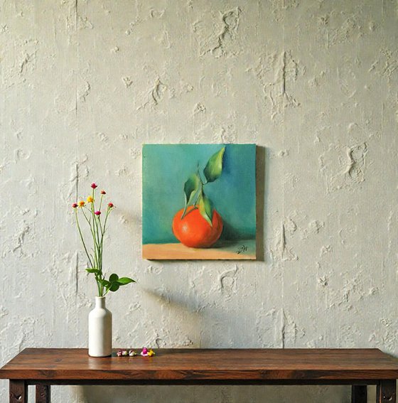 An Orange, still life painting
