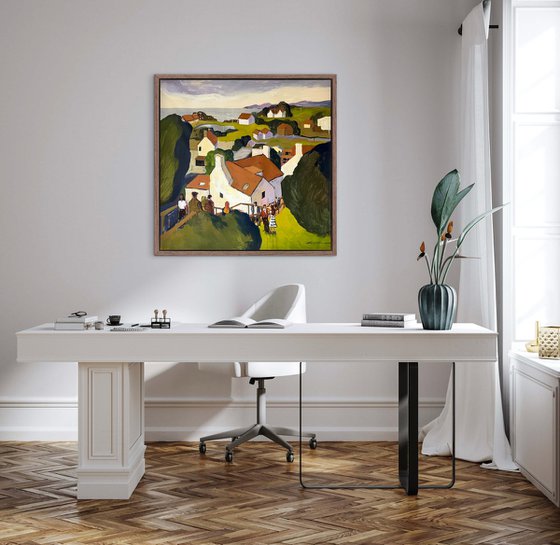 Houses Bathed in Light