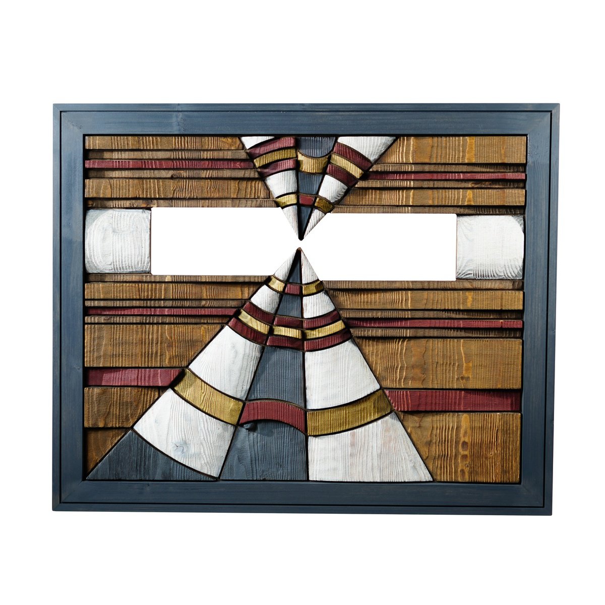 Geometric Abstract Relief By Sava Draganov, 26 X 21", "Tornado", Original Artwork