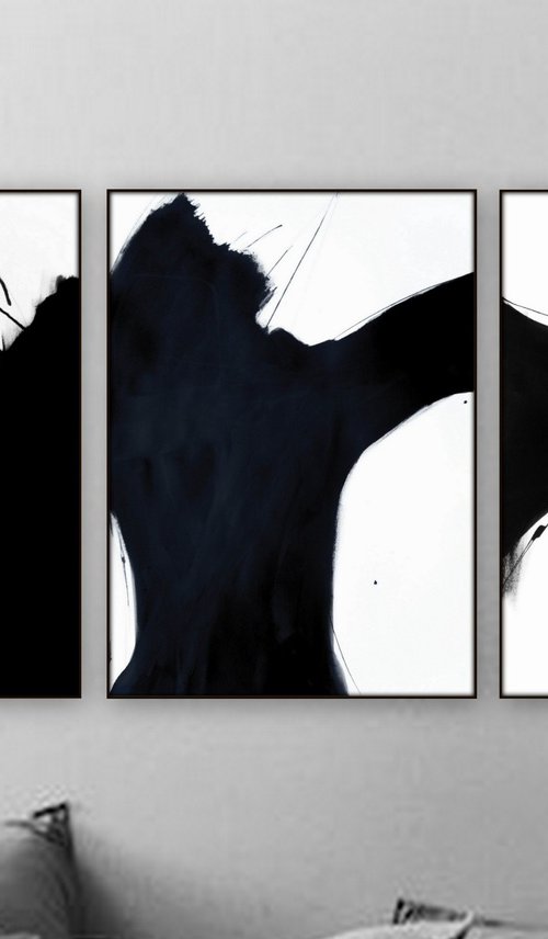 Abstract artwork. Set of 3. by Nadia Moniatis