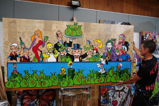 Last Supper Rewards 240cm x 120cm Last Supper Book Page Urban Pop Art