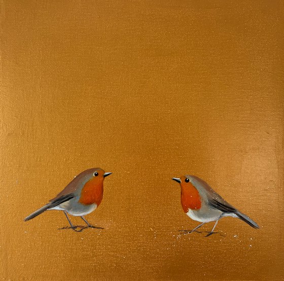 Let's Dance ~ Robins On Gold