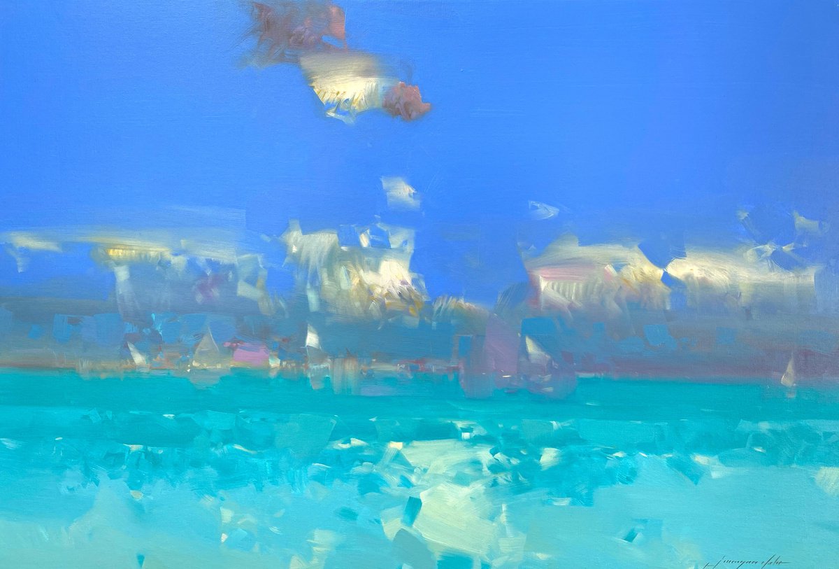 Caribbean Coast By Vahe Yeremyan, 46 X 36, Artwork For Sale On Artfinder