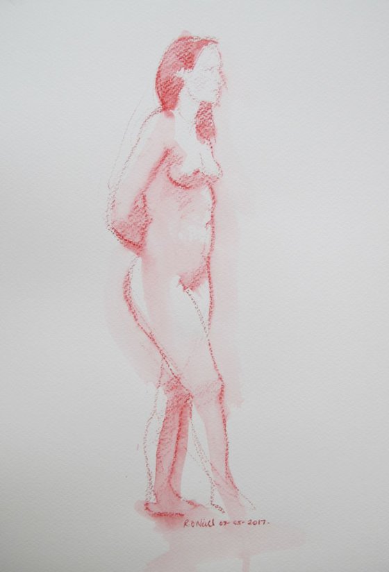 standing female nude