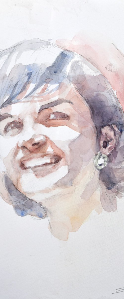 Jackie 3 by Goran Žigolić Watercolors