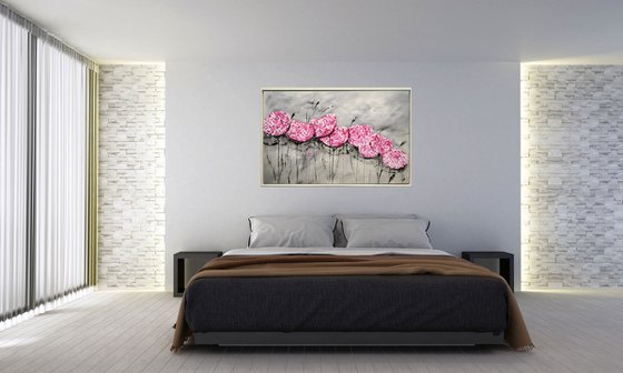 Everlasting Summer  - Abstract Art - Acrylic Painting - Canvas Art - Framed Painting - Abstract Flower Painting - Ready to Hang