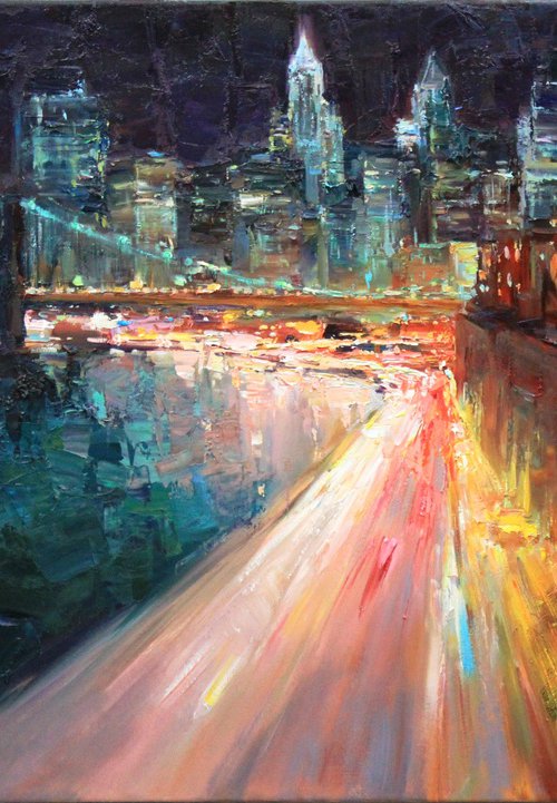 Night in New York by Sergei Chernyakovsky
