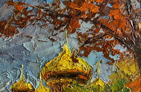 Golden Domes Behind the Trees