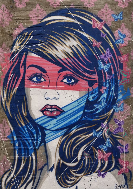 Candy Candy 140cm x 100cm Jean Shrimpton Concrete Urban Pop Art