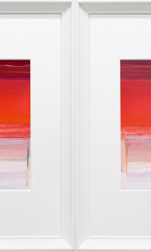 SET of 2, Red Horizon series by VENELINOV