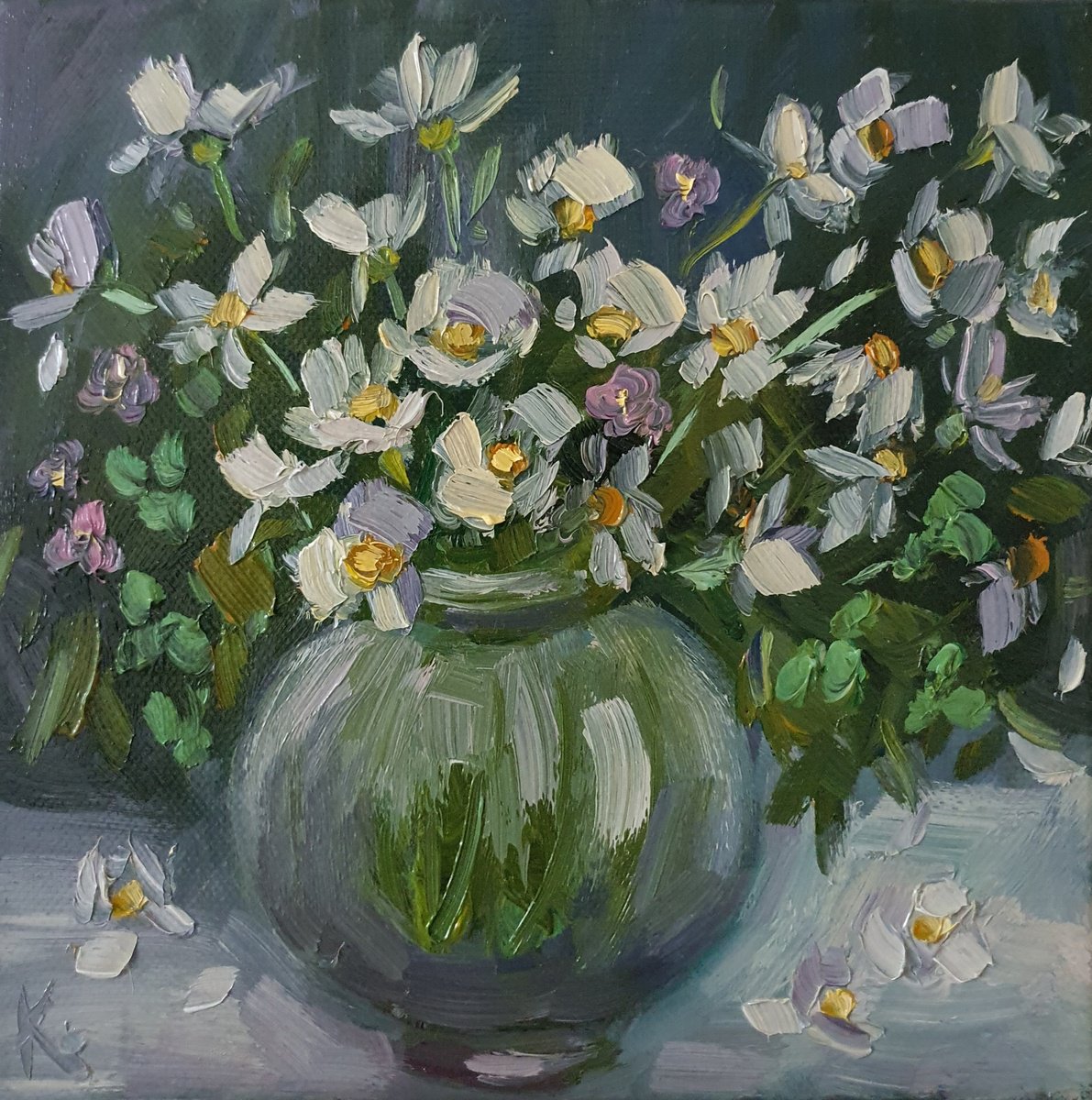 Still-life Daisies by Olena Kolotova