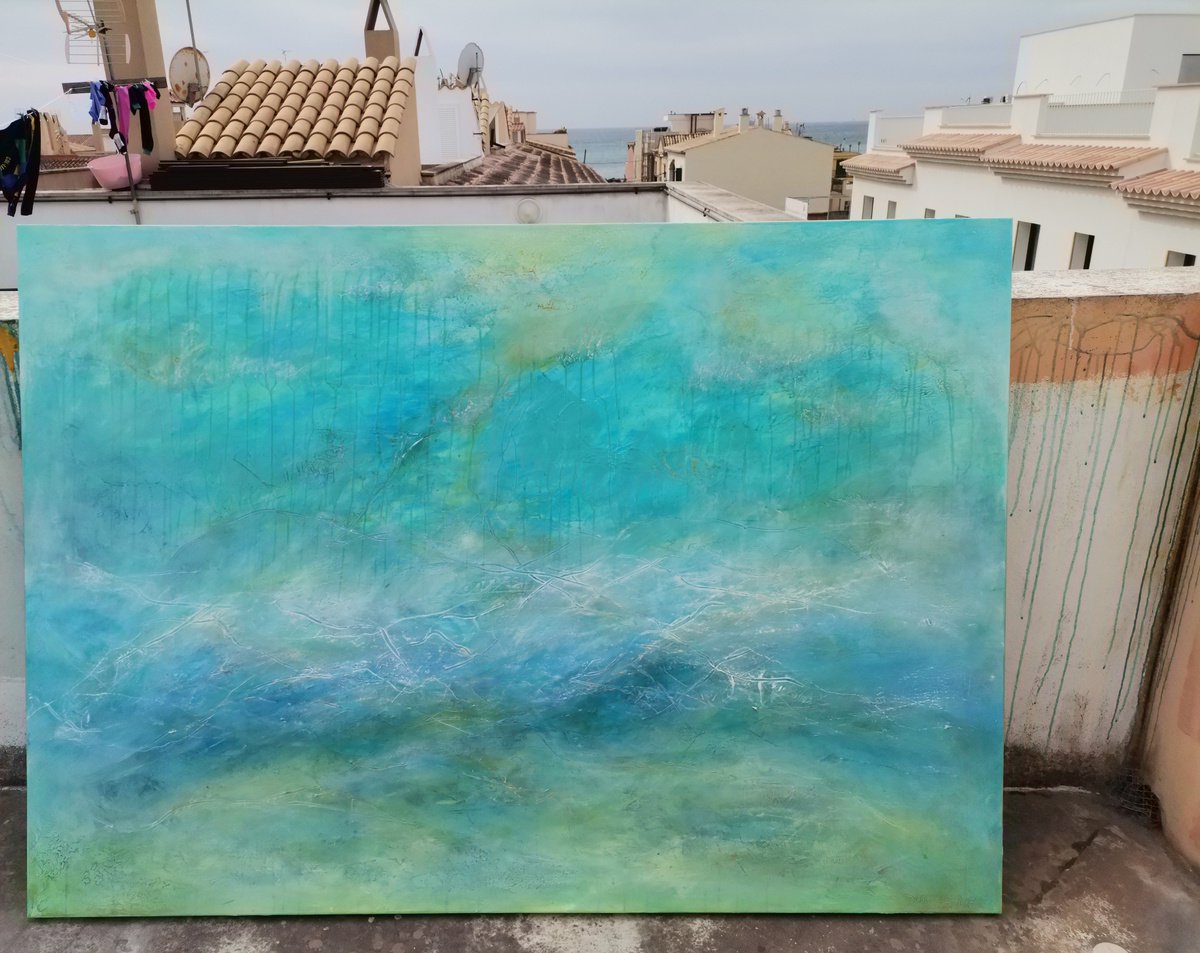 Organic Abstract Acrylic Painting By Doris Duschelbauer, 64 X 45, Feelings, Original Artwork