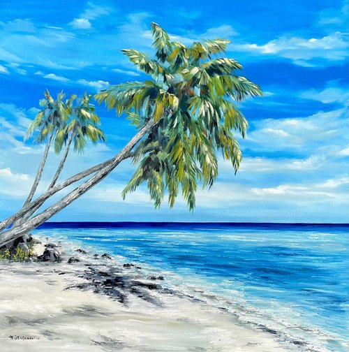 Maldives, 80 x 80 cm by Tanya Stefanovich