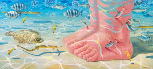 Feet in the sea by Oleksandr Korol