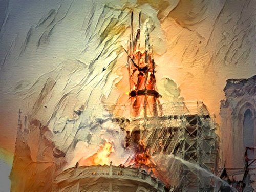 Incendie Notre-Dame de Paris N6 by Danielle ARNAL