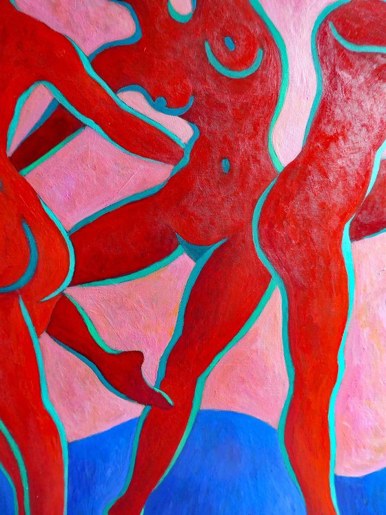 RED NUDES DANCING