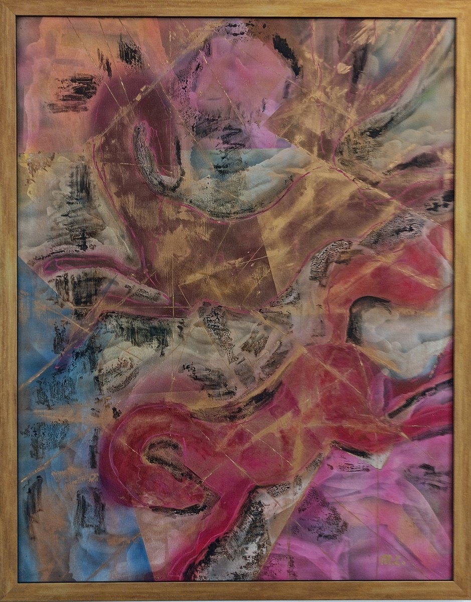 Expressive Painting , Memory Lane By Mieke Van Os, 28 X 36, Artwork For Sale On Artfinder