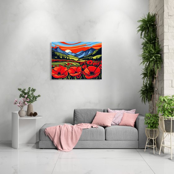 Poppies in the valley IV