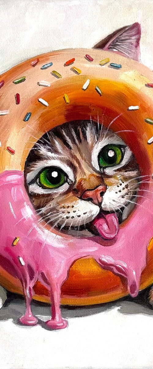 Cat in a Donut by VICTO