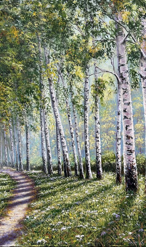 Birch Alley by Dmitry Melenty
