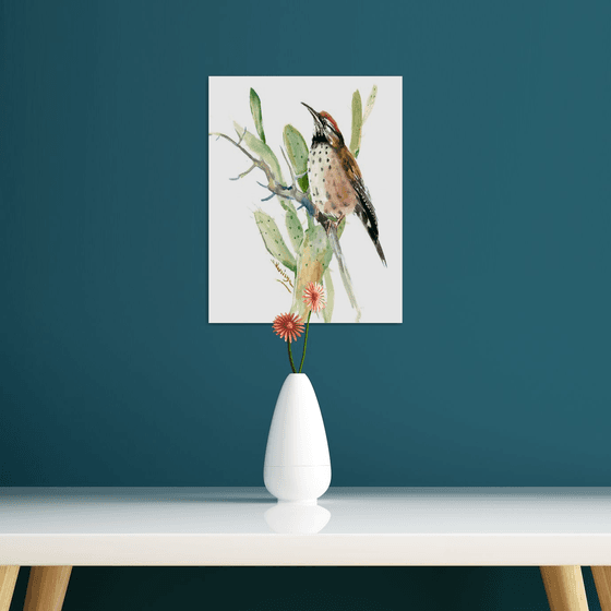 Cactus Wren Bird art