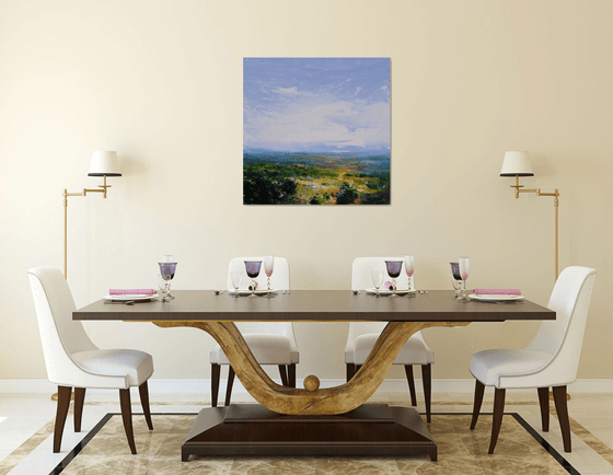 " Where Heaven Touches the Earth " Large Painting !!! 80x80cm....SPECIAL PRICE!!!