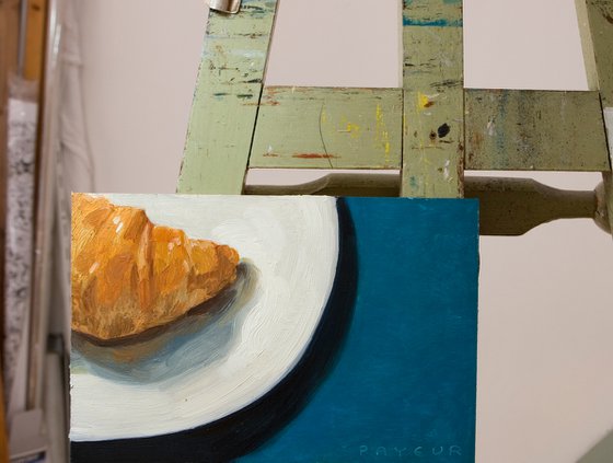 good morning - still life of a french croissant