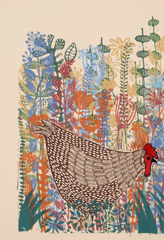 Hens in the yard